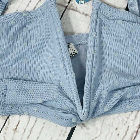 Free People Intimately Bandeau Bra X-Small Sierra Convertible Stretch Light Blue - Picture 5 of 12